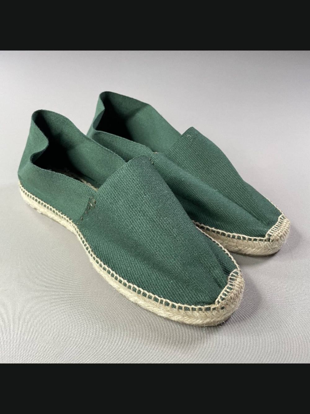 NEW Sid Mashburn Shoes Mens 10 green brown canvas jute espadrilles slip on boho